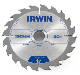Medžio pjovimo diskas su kietmetaliu IRWIN, 130 mm x 20 T