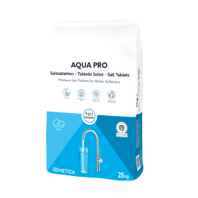 Druska QEMETICA Aqua Pro, 25 kg, tabletės vandens minkštinimo filtrams 