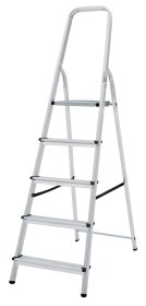 Kopėčios HERVIN EQUIPMENT, aliuminės, buitinės, 5 pakopų, 1030-1720 mm, HSL005A