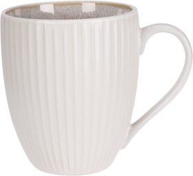 Puodelis, keraminis, baltos sp., 400 ml