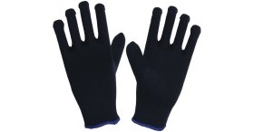 Pirštinės HERVIN PROTECTION, (10)XL dydis, juoda spalva, nailoninės, padengtos PVC taškeliais iš vienos pusės, CE, 788