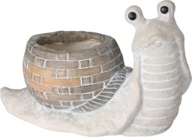 Vazonas SRAIGĖ, pilka su ruda sp., 40 x 23 x 26,5 cm.