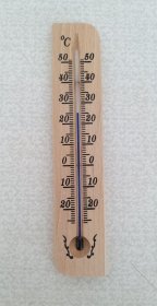 Kambario termometras su mediniu pagrindu RAMCO BP, 35 x 205 mm