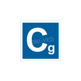 Informacinis ženklas, patalpų kategorija-Cg, 130 x 130 mm, lipdukas