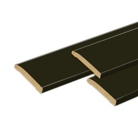 Laminuotų durų su užlaida apvadai VOSTER, spalva Black matt, 2150x60x8 mm, 2 vnt., 1140x60x8 mm, 1 vnt.