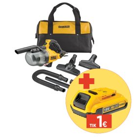 Akumuliatorinis statybinis dulkių siurblys DEWALT DCV501LN-XJ, 18 V, 466 mm x 134 mm, be akumuliatorių ir kroviklio