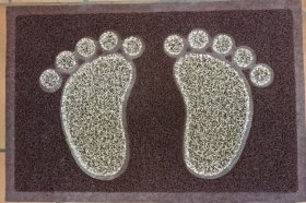 Kilimėlis PRINT Mat, 40 x 60 cm, geltona pėda