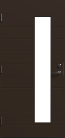 Lauko durys su medine stakta VALGE Signum, kairinės, spalva ruda, matmenys 2080 x 980 x 92 mm, A140270084