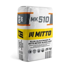 Klijai akyto betono ir silikatiniams blokeliams MITTO MK510, M10, 25 kg