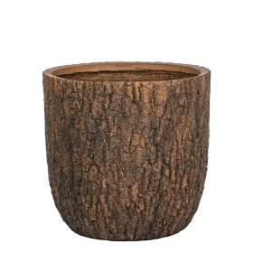 Keraminis lauko vazonas Donica Forrest III, tamsiai rudos sp., 43,5 x 43,5 x 42 cm.