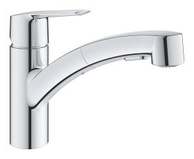 Plautuvės maišytuvas GROHE QuickFix Start, su dušeliu, chromas, 30307001