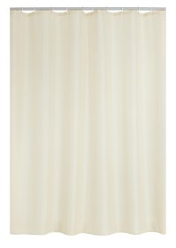 Vonios užuolaida RIDDER Uni, 180 x 200 cm, tekstilinė, kreminės spalvos, 100% poliesteris, 1403091