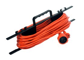 Ilgiklis ORRO, 1 lizd., 50 m, 2x1.5, be įž., su rėmu, oranžinis, 53015-15