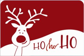 Durų kilimėlis RICCO Xmas Ho Ho Ho, 40 x 60 cm, 100% poliesteris, 870-006