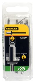 Aliuminės kniedės STANLEY, 3 x 3 mm, 25 vnt