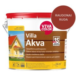 Medinių fasadų dažai VIVACOLOR Villa Akva, 2,7 l, raudonai rudos 2669 sp.