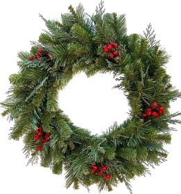 Kalėdų vainikas NOVELLY HOME A-25, su paparčio šakelėmis, skersmuo 50 cm