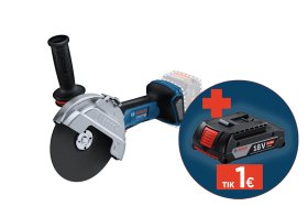 Akumuliatorinis kampinis šlifuoklis BOSCH Professional, GWS 18 V-180 P, SOLO, 18 V, be akumuliatoriaus ir kroviklio, 06019H6L01