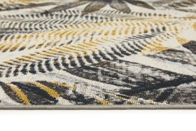 Kilimas ANDIAMO Portland, 160 x 235 cm, antracito/garstyčių spl., 75% polipropilenas, 25% poliesteris, tinkamas viduje ir lauke, Egiptas, 704119