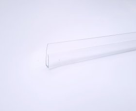 Užbaigimo profilis U, polikarbonato plokštėms, matmenys 8mm, 2,1m, skaidrus