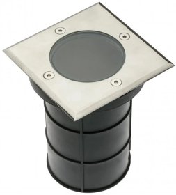 Lauko šviestuvas ALFA, max.50 W, GU10, IP67, įleidžiamas į grindinį, kvadratinis, metalo spalvos