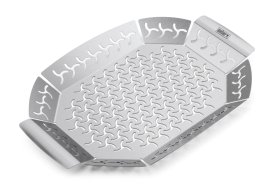 Griliaus krepšelis WEBER, nerūdijančio plieno, su rankenomis, kepimui, L, 36 x 25 cm