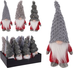 Kalėdinė dekoracija Gnomas, 8 x 8 x 22 cm