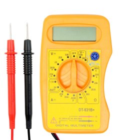 Multimetras ELECTRALINE 58203, skaitmeninis, DCV-ACV-DCA-OhM, geltonos sp.