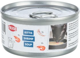 Konservuotas kačių ėdalas TRIXIE, sriuba katėms su vištiena ir krevetėmis, 80 g 