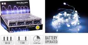 LED girlianda, 198 mažų lempučių, baltos sp., ilgis 3 m