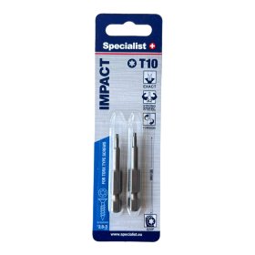 Smūginis sukimo antgalis SPECIALIST+ Torx Grip T10, 50 mm, 2 vnt.
