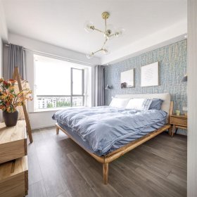 PVC klijuojama ruloninė sienų danga WAKSLINE Ym-03, spl. Mėlyna, 500x2800x2,5 mm, padengta aliuminio plėvele