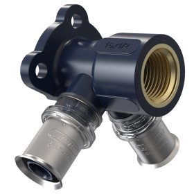 Presuojama dviguba prietaisinė alkūnė WAVIN Tigris K5, 16 x 1/2" mm x 90°, vid. sriegis, 3079857