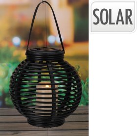Pakabinamas žibintas SOLAR, diametras 21 cm, juodos sp.