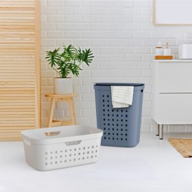 Skalbinių dėžė ROTHO Jona, tamsiai mėlyna sp., 55 l