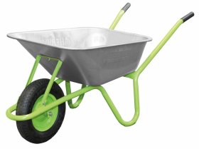 Sodo karutis HERVIN GARDEN LUT150, talpa 100 l, apkrova iki 150 kg, cinkuotas, pripučiamas ratas 4,00" x 8", žalias