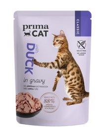 Konservuotas kačių ėdalas PRIMACAT Classic, antiena padaže 85g