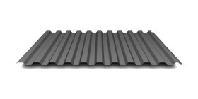 Profiliuota - trapecinė skarda METALMASTER, matmenys 0,47 x 1100 x 2000 mm, grafito spalva, RR23, 1 lap. - 2,2 m²