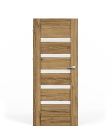 Laminuotos vidaus durys su užlaida VIVENTO PY-02, kairinės, spl. Catania oak, 2030x644x40 mm