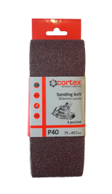Juosta šlifavimui CORTEX P40, 75 x 457 mm, 3 vnt.