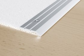 Aliumininė grindų juostelė HESORA H 01 D2, 3.0 x 180 cm,  mat.sidabro spalvos, kilmės šalis ES