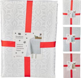 Staltiesė, 220 x 150 cm, baltos sp., 3 skirtingi dizainai,  100% poliesteris