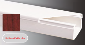 Kanalas kabeliui SERT PLASTIK Sert1212B, 2 m, PVC, 12 x 12 mm, beržo/tamsiai rudos spalvos