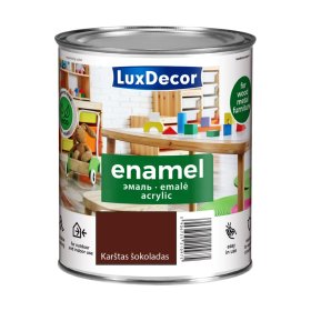Universali akrilinė emalė LUXDECOR, 0,75 l, (04) karšto šokolado spalvos, blizgus, vandens pagrindu