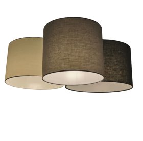 Lubinis šviestuvas G.LUX Gh-3002 Trio, 3 x E27, 3 gaubtai juodas/baltas/pilkas, skirtingų dydžių; 320x190mm/280x180mm/240x210mm, šviest. matmenys 600x500x250mm