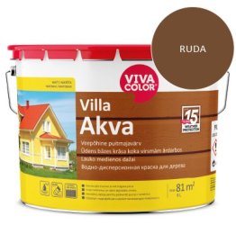 Medinių fasadų dažai VIVACOLOR Villa Akva, 9 l, rudos 540X sp.