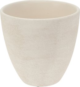 Keraminis lauko vazonas, baltos sp., 20 x 20 x 19 cm.