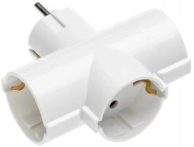 Šakotuvas GTV Ae-Sc0103-00, 3 lizdų, su įž., baltos sp.