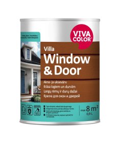 Langų rėmų ir durų dažai VIVACOLOR Villa Window & Door, 0,9 l, C bazė, pusiau blizgūs