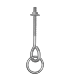 Sūpynių kilpa DOMAX, MHU 130, spl. balta, d-12 mm, 130 mm, 8862